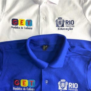 Camisa polo bordada (sua logomarca)