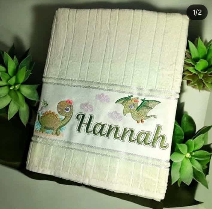 Toalha de banho personalizada com bordado - Imagem 4