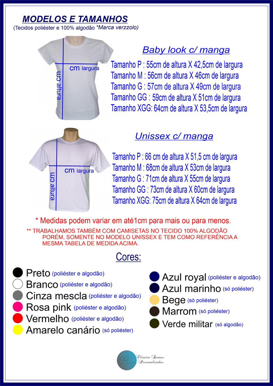 Camiseta personalizada 100% algodão (bordado) - Unissex - Imagem 4