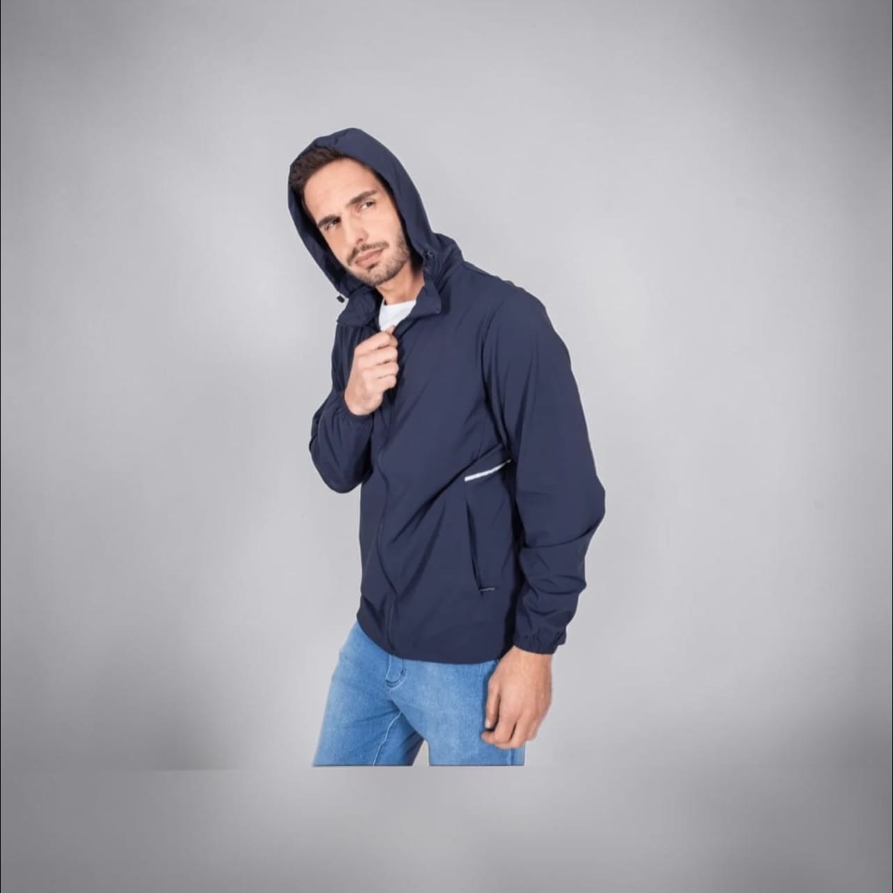 Jaqueta Masculina Corta-Vento com sua logomarca - Imagem 8