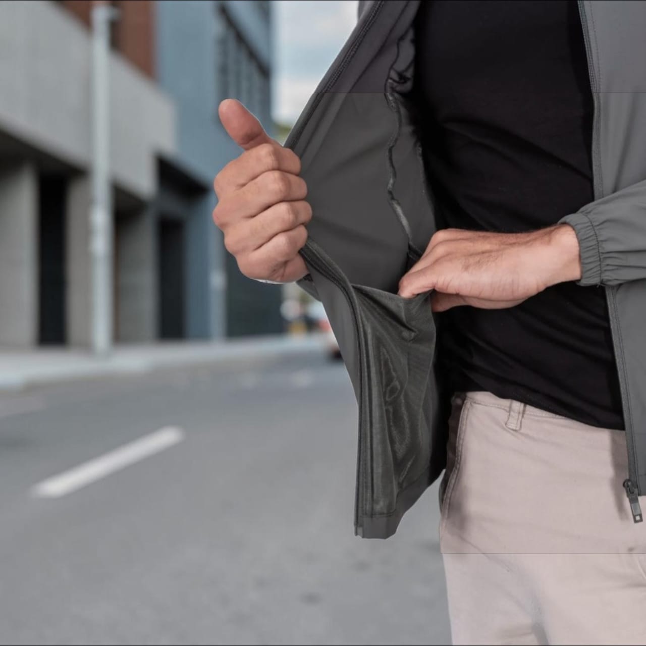 Jaqueta Masculina Corta-Vento com sua logomarca - Imagem 4
