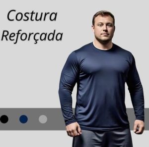 Camisa manga longa Dryfit personalizada - segunda pele (proteção UV)